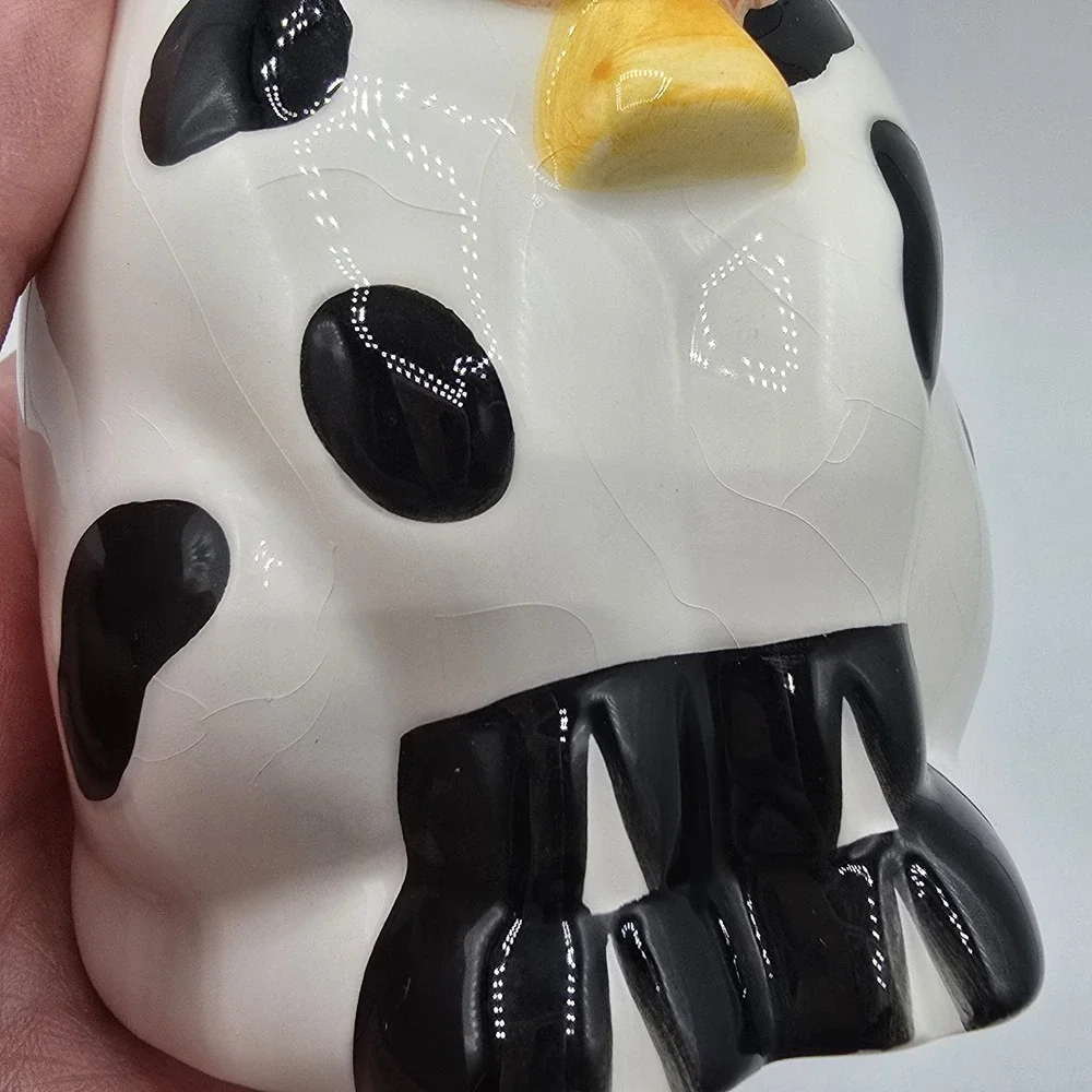 Vintage Ceramic Cow Sugar bowl By Houston Harvest Country Kitchen